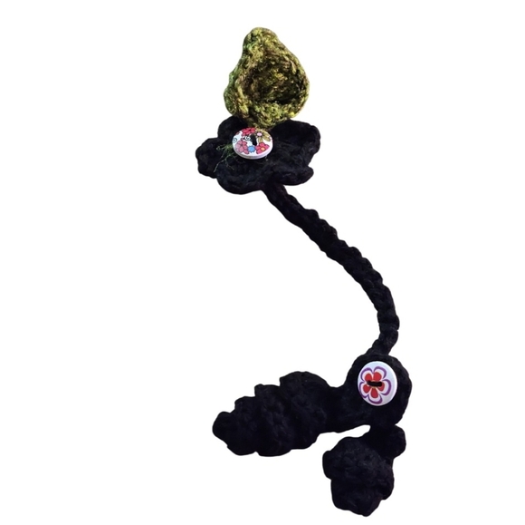 Hand Crafted Bookmark Handmade Crochet Knitted Data Cable tie Acrylic Accessory - Picture 4 of 17